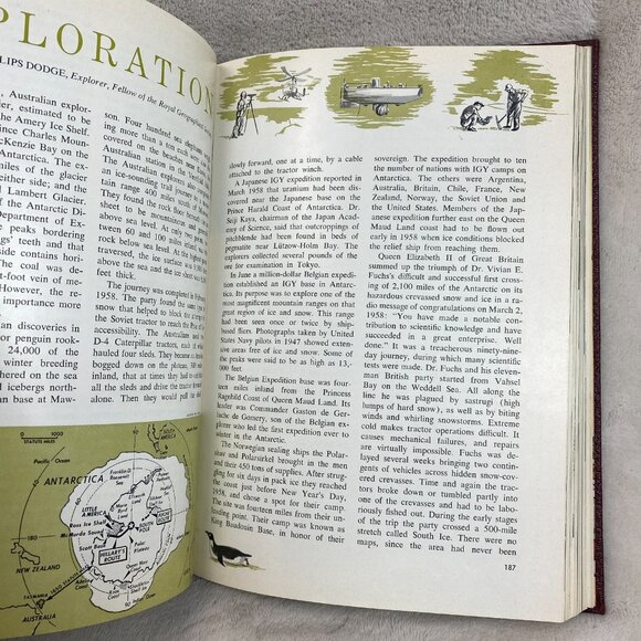 Vintage 1959 The Book of Knowledge Annual Adult Owned The Grolier Society - Picture 10 of 11